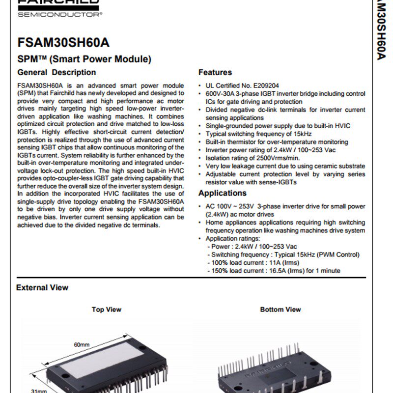 速发FS0SH60A FS15SH60A FS20模H60A FS10SH60A智能功率S块