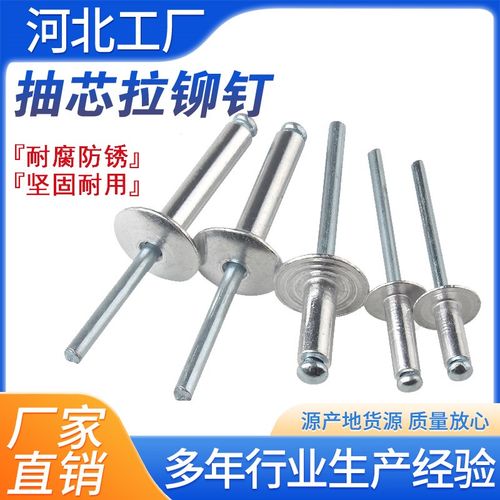 速发抽口铆钉散装国标拉钉窗门拉抽铝铆钉开芯型圆头门窗拉固钉
