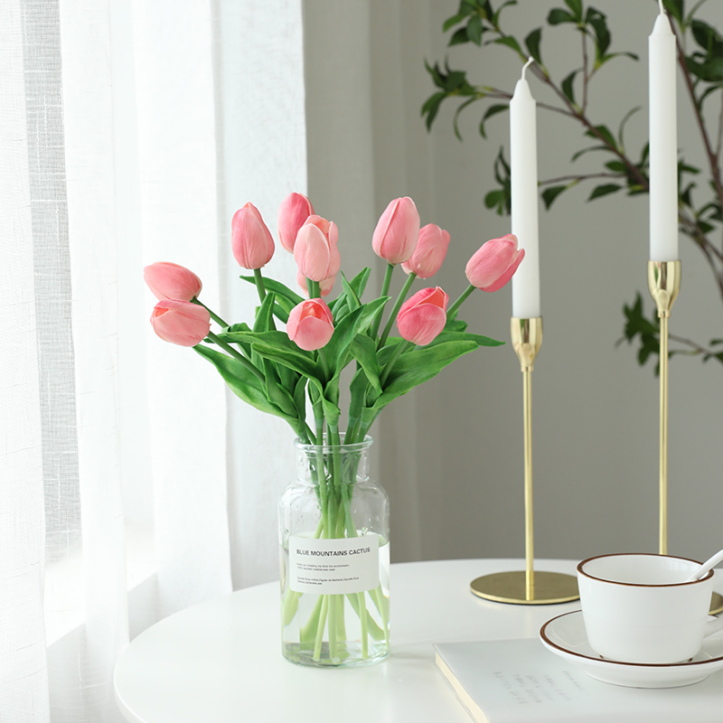 速发迷你餐金香花假花PU客厅桌饰花摆件设室内郁装花艺小清新