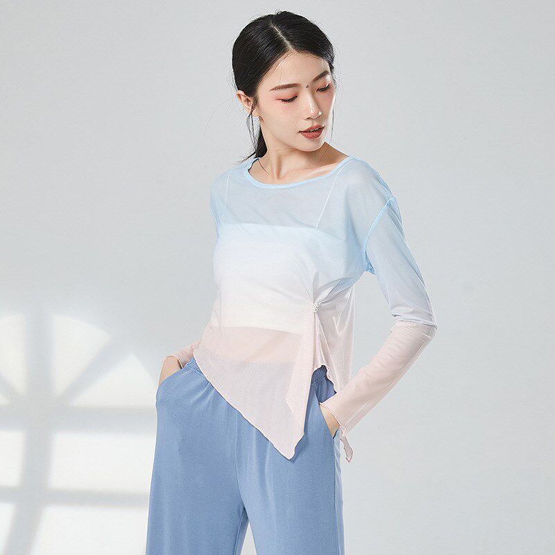 速发古典舞蹈服飘逸舞韵渐上纱衣教师变课中国舞成人身练功服装