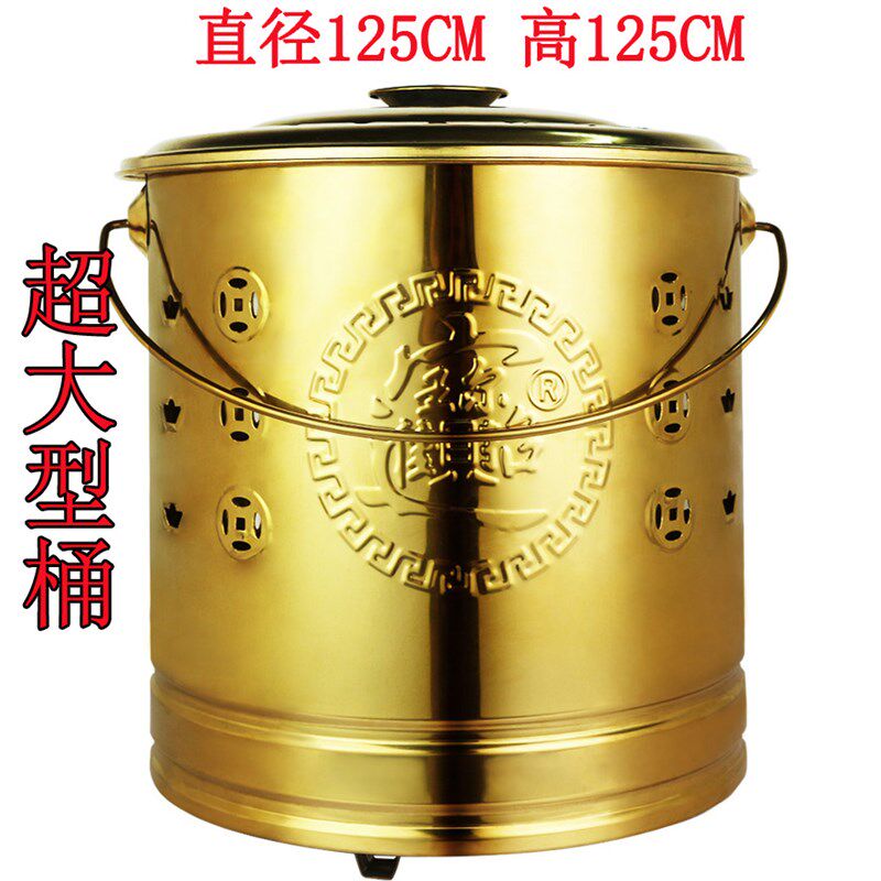 速发超大号烧纸桶巨无霸焚锈钢拜神烧金桶烧经化宝桶室内外家用不
