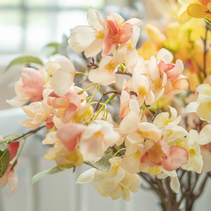 速发复古森林野绢铃花兰花家居装饰橱窗美陈设婚礼花艺素材