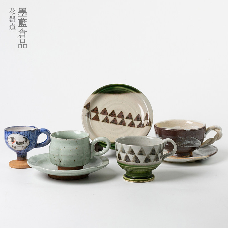速发全新九谷烧陶咖瓷啡杯茶杯 日式具奢华手工下午茶小杯碟