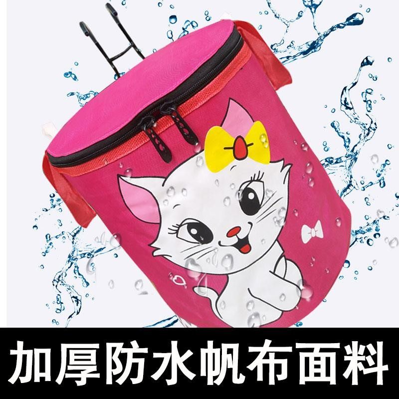 速发布板折叠电动自行前篮筐前车筐车篓菜篮子通用加厚防水滑挂蓝
