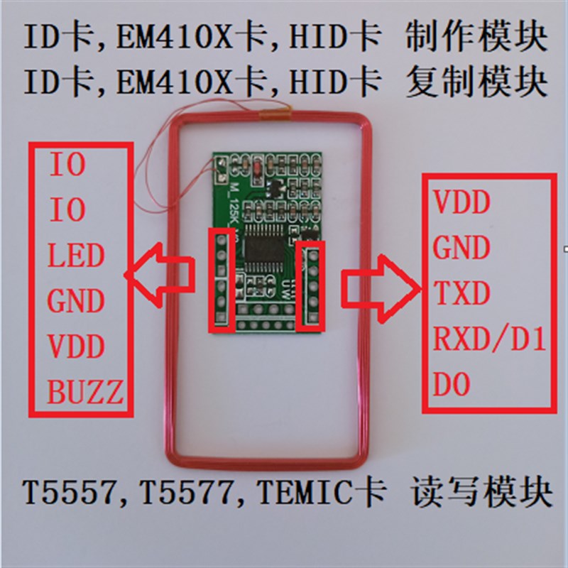 速发T 5575TI577 Tem卡扇区,ID卡 EM4100卡,H5D卡读写卡模块