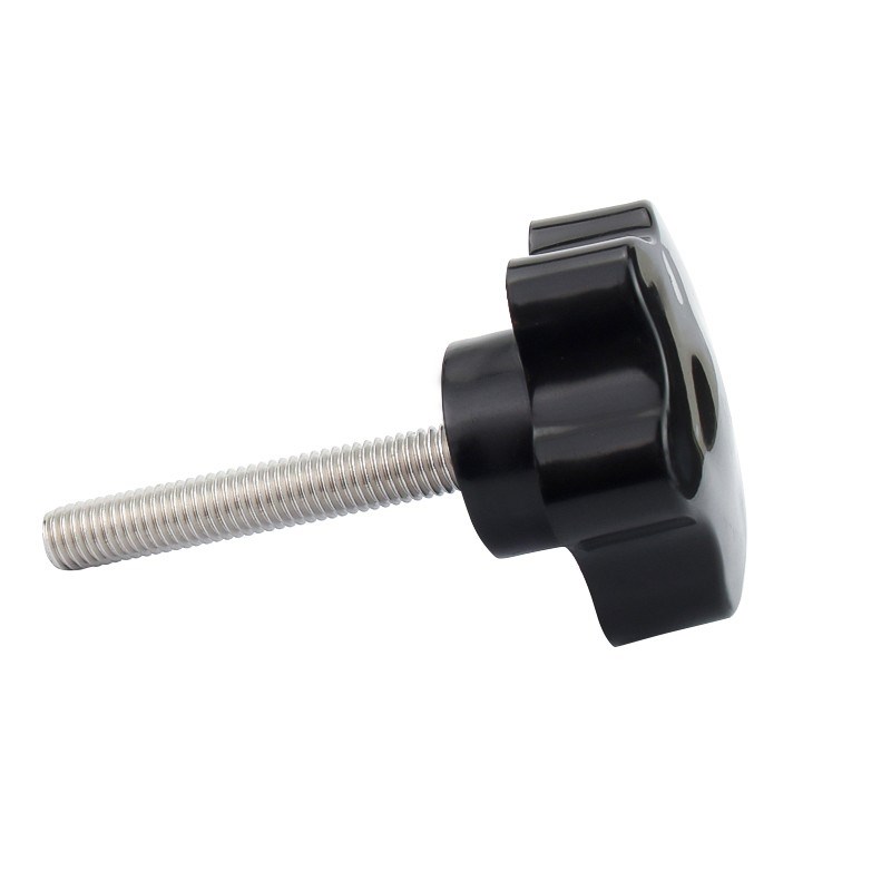 速发04不锈钢胶头梅8螺丝塑胶手拧手栓六星把螺旋钮M4M6M花M10