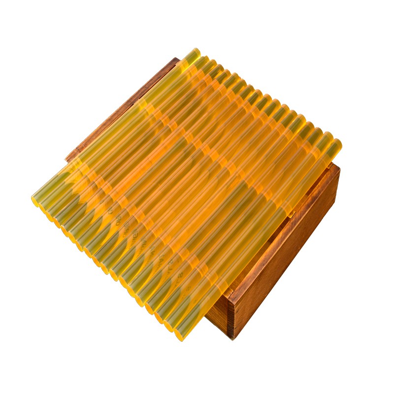 黄色透明超高粘热熔胶棒11mwm热溶胶条7mm环保胶棒耐高温胶棒胶枪