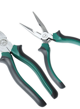 迈钒钢丝钳老虎钳 8寸6寸多功能钳子平口钳 偏心省力钳子套装