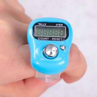 手指记时器读计j数器一心计数器经记数器戒指手按迷你随身戒指点