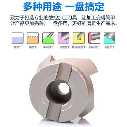 数控车床加工中心90度直角竖装铣刀盘BAR300R/400R/平面立铣刀盘