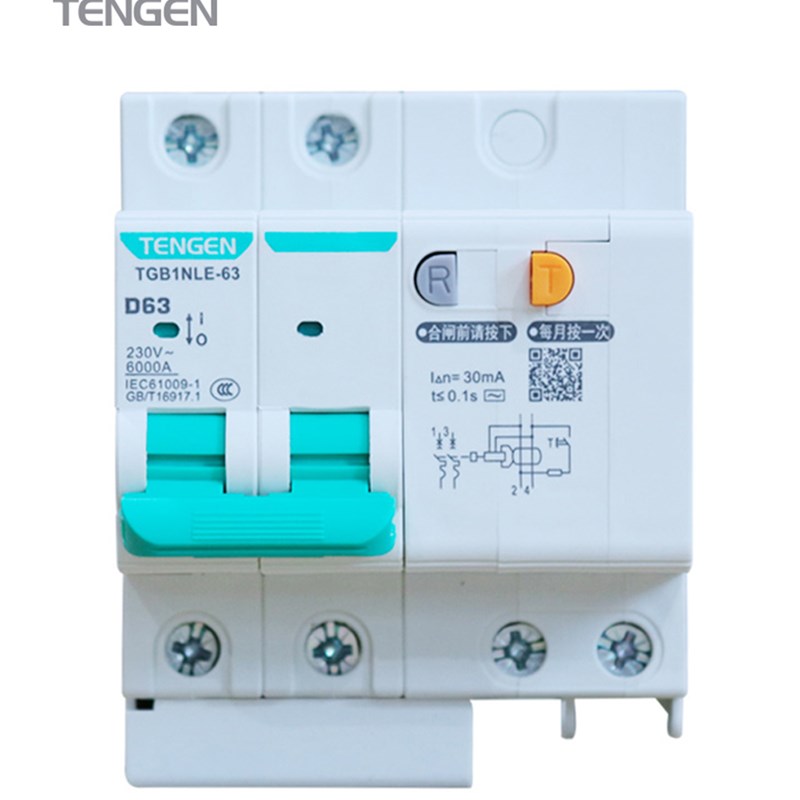 天正电气2P漏保63A断路p器3P+N 4P 32A D型保护开关1P+N漏电保护