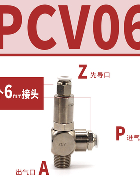 空气诱导止回阀PCV06 PCV08 PCV10 PCV15气动气控单向阀替亚德客