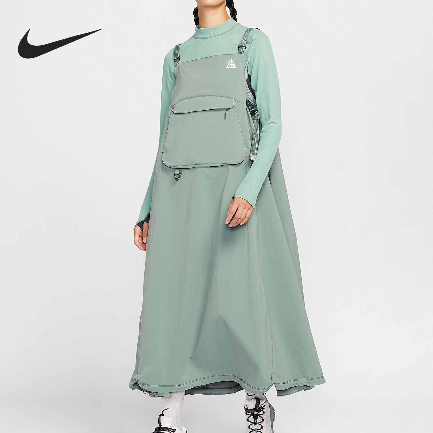 Nike/耐克官方正品2025女士休闲宽松透气背带连衣裙HV1101-364