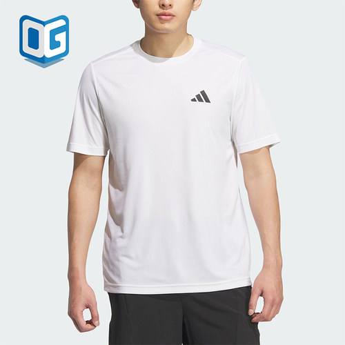 Adidas/阿迪达斯正品D2M PLAIN男士经典健身透气运动短袖KA8339