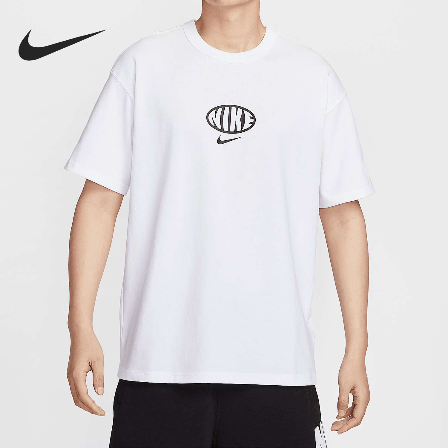 Nike/耐克官方正品2025夏季款男士针织透气图案短袖IB7554-100