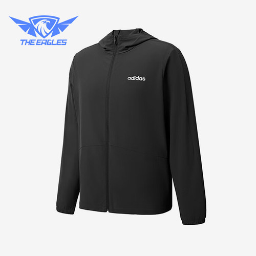 Adidas/阿迪达斯正品新款男女黑色纯色经典休闲夹克外套JN8451