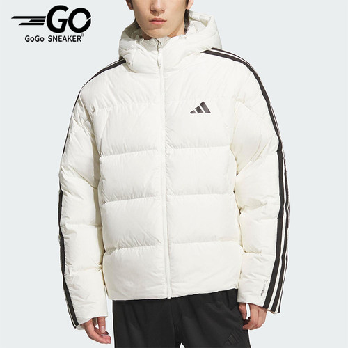 Adidas/阿迪达斯正品3S PUFF D JKT男士连帽保暖日常羽绒服KC2494