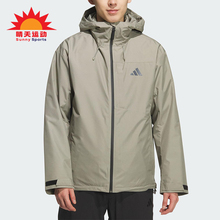 Adidas/阿迪达斯正品2025男士连帽保暖三合一羽绒内胆外套KQ5502