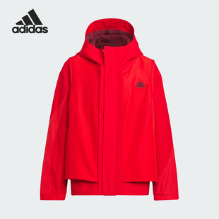 大童二合一运动连帽夹克外套IT4054 新款 Adidas 阿迪达斯正品
