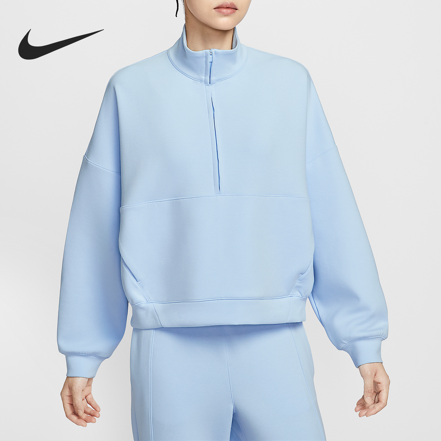 Nike/耐克官方正品春秋ri-FIT女士简约长袖卫衣套头衫HQ8189-441