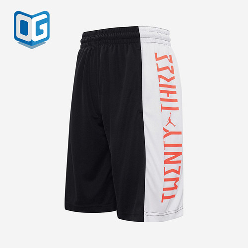 Nike/耐克正品JORDANAJ1新款男黑白色休闲篮球短裤CI0018-011