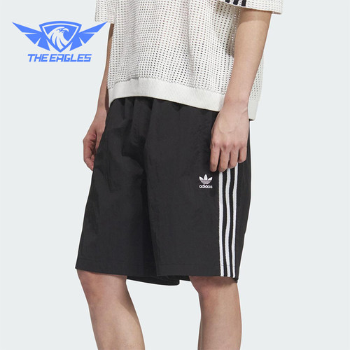 Adidas/阿迪达斯正品三叶草男士足球风休闲经典梭织短裤KC0154