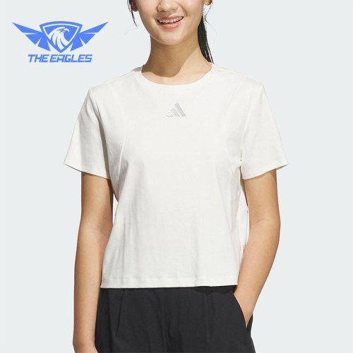 Adidas/阿迪达斯正品2025春夏新款女士经典短款简约短袖JM8819
