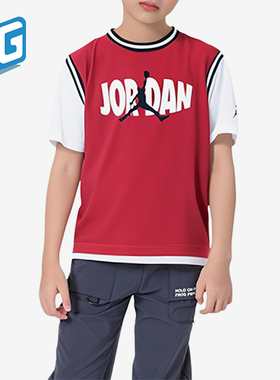 Nike/耐克正品JORDAN大童宽松透气圆领短袖T恤JD2322033GS-002