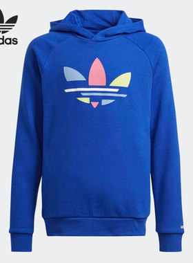 Adidas/阿迪达斯正品三叶草大童运动连帽卫衣套头衫H14154
