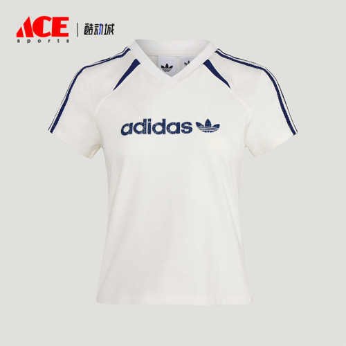 Adidas/阿迪达斯正品三叶草BLKTWT-SHIRT新款女经典短袖T恤KU4763