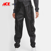 耐克正品 JORDAN女士休闲高腰运动皮质工装 长裤 Nike CW6487 010