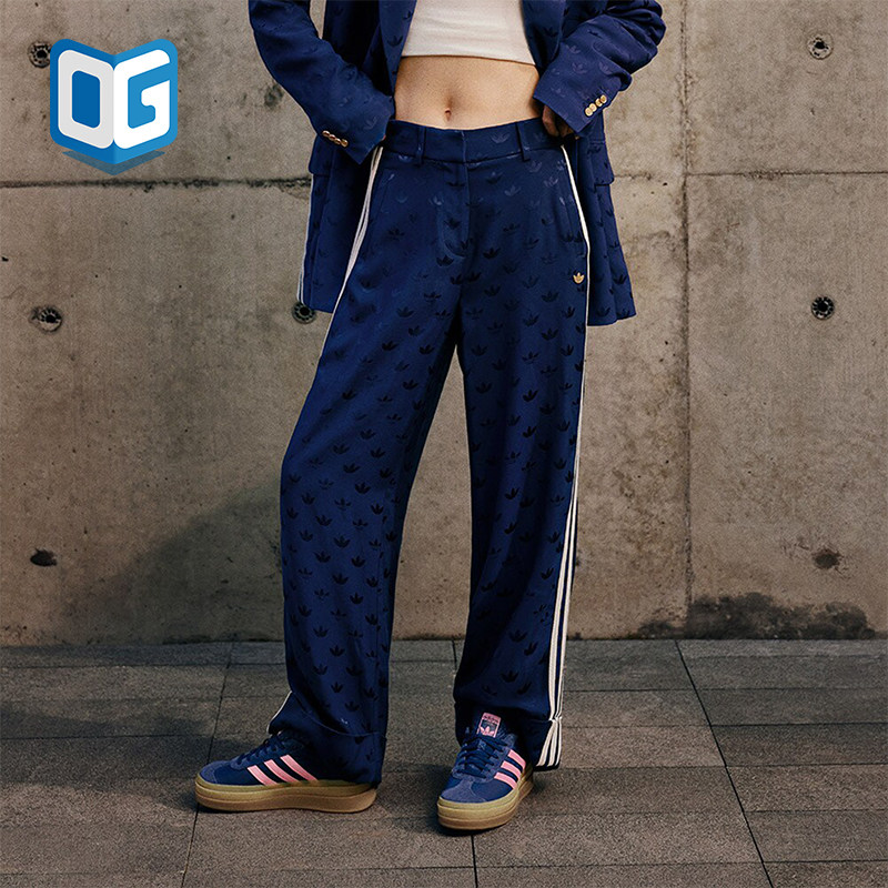 Adidas/阿迪达斯正品三叶草女士休闲复古宽松运动裤IX0938 - 实物图
