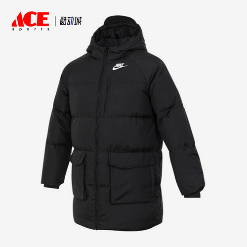 Nike/耐克正品冬季大童户外保暖运动连帽中长款羽绒服HQ7162-010