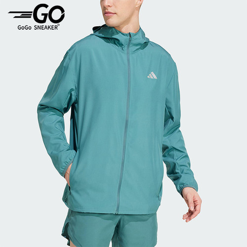 Adidas/阿迪达斯正品RUN IT JACKET男女拉链跑步连帽夹克JM5742