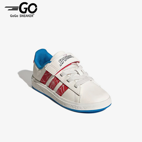 Adidas/阿迪达斯正品2025夏季款儿童日常运动休闲印花板鞋JS0778