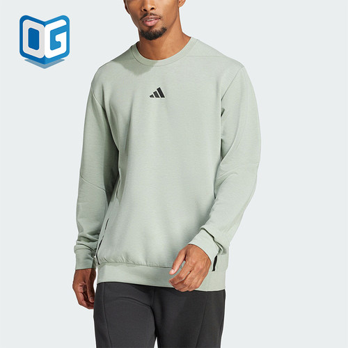 Adidas/阿迪达斯正品新款男士运动健身圆领卫衣套头衫JI8166