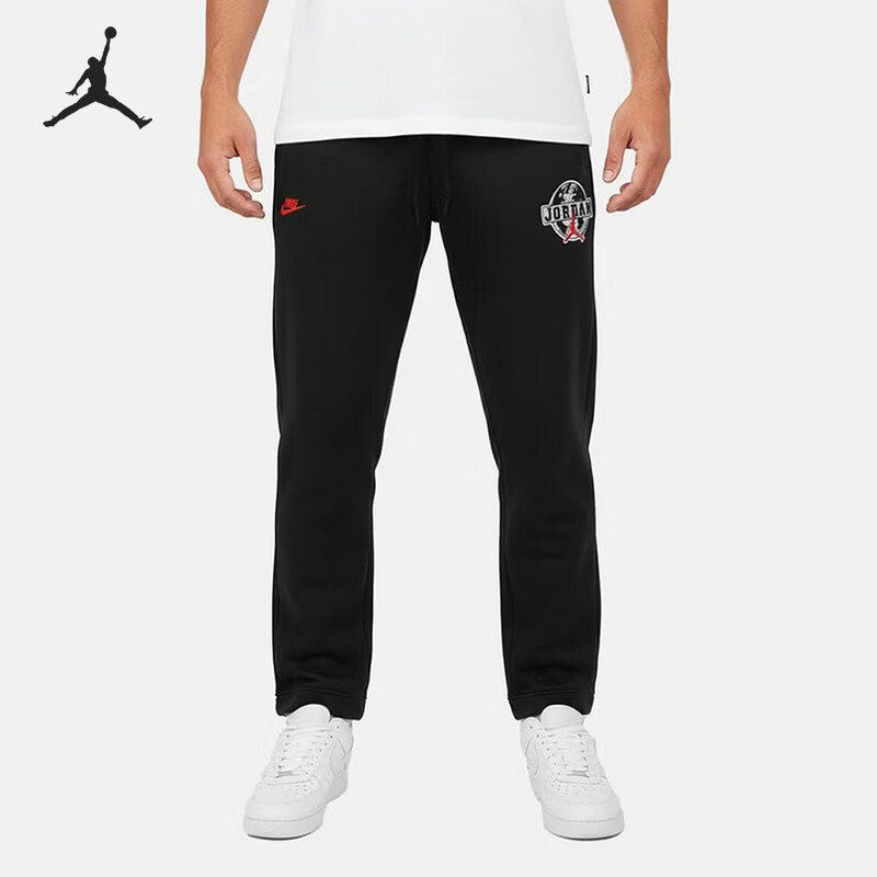 Nike/耐克正品JORDAN针织长裤新款男黑红色长裤IO9826-010