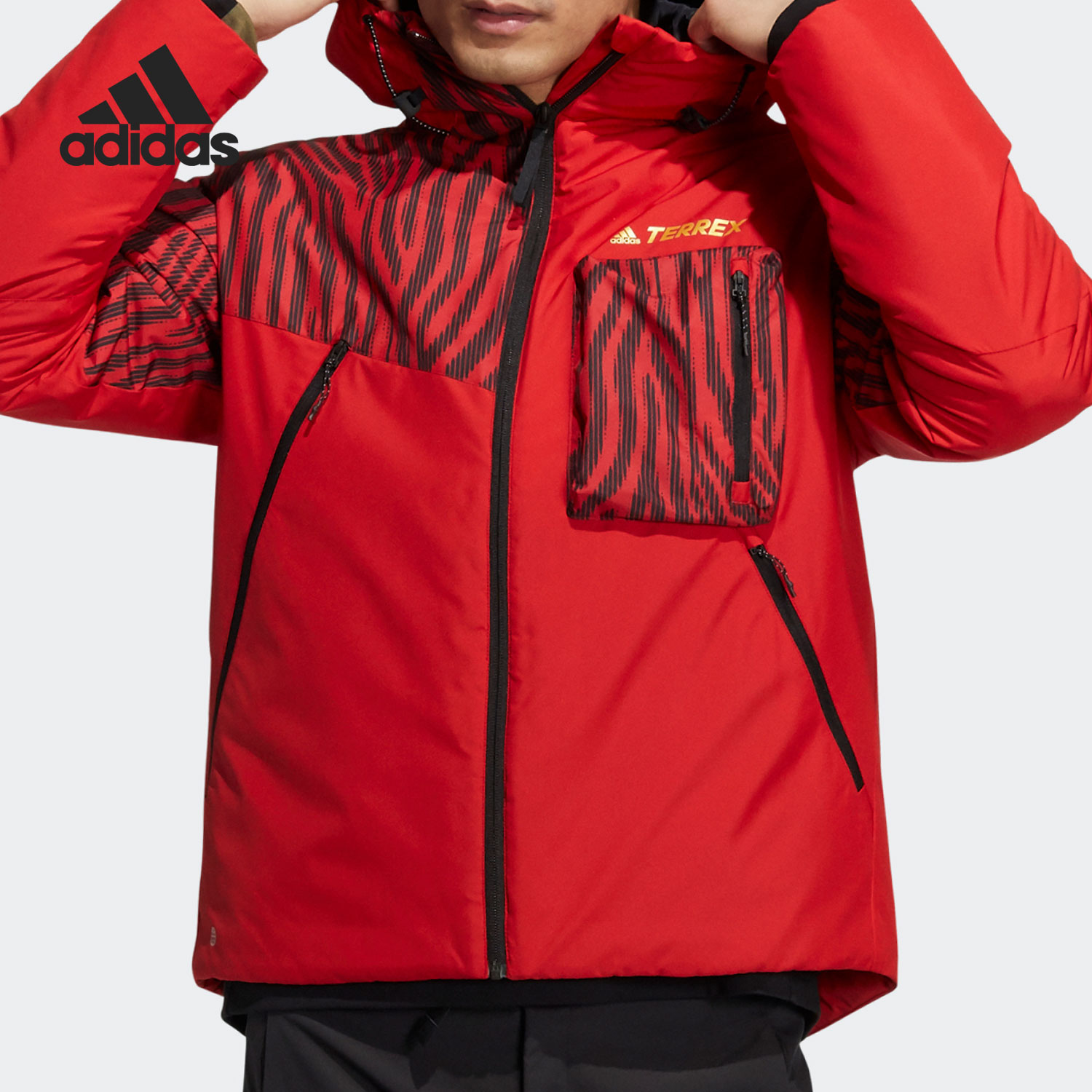 Adidas/阿迪达斯正品休闲男子时尚潮流运动保暖棉服 HE7337