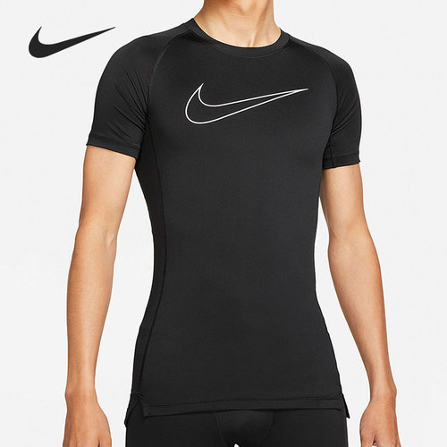 耐克男子紧身训练运动短袖T恤