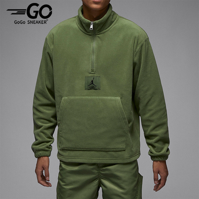 耐克男士摇粒绒保暖半拉链卫衣