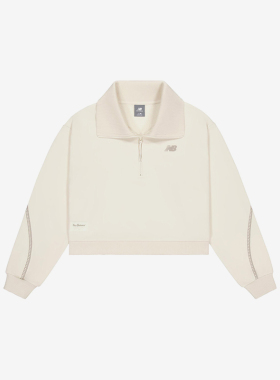 New Balance/NB正品2025新款女子时尚半拉链翻领卫衣AWT51394-LIN