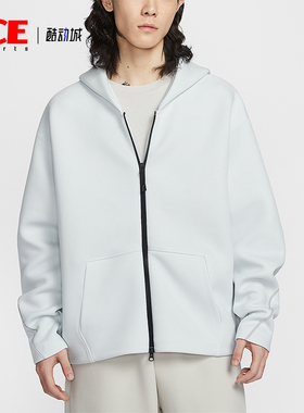 Nike/耐克正品Tech男士透气针织全长拉链开襟连帽外套IF1320-101