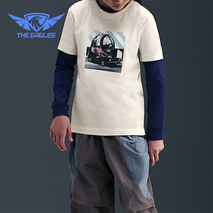 耐克正品 HV5205 Total 运动短袖 133 90大童圆领印花透气经典 Nike