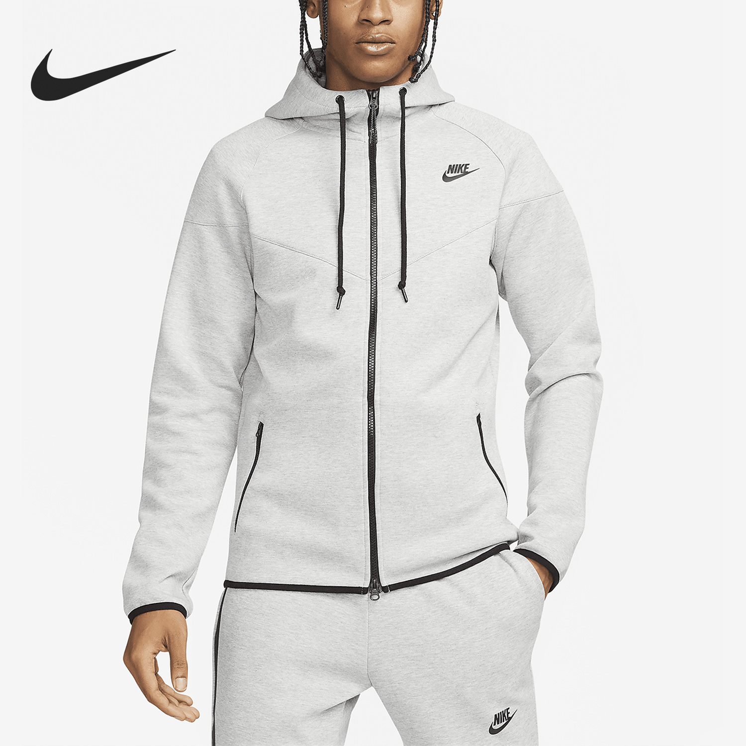 Nike/耐克正品2023新款男子时尚针织开襟连帽运动外套FD0741