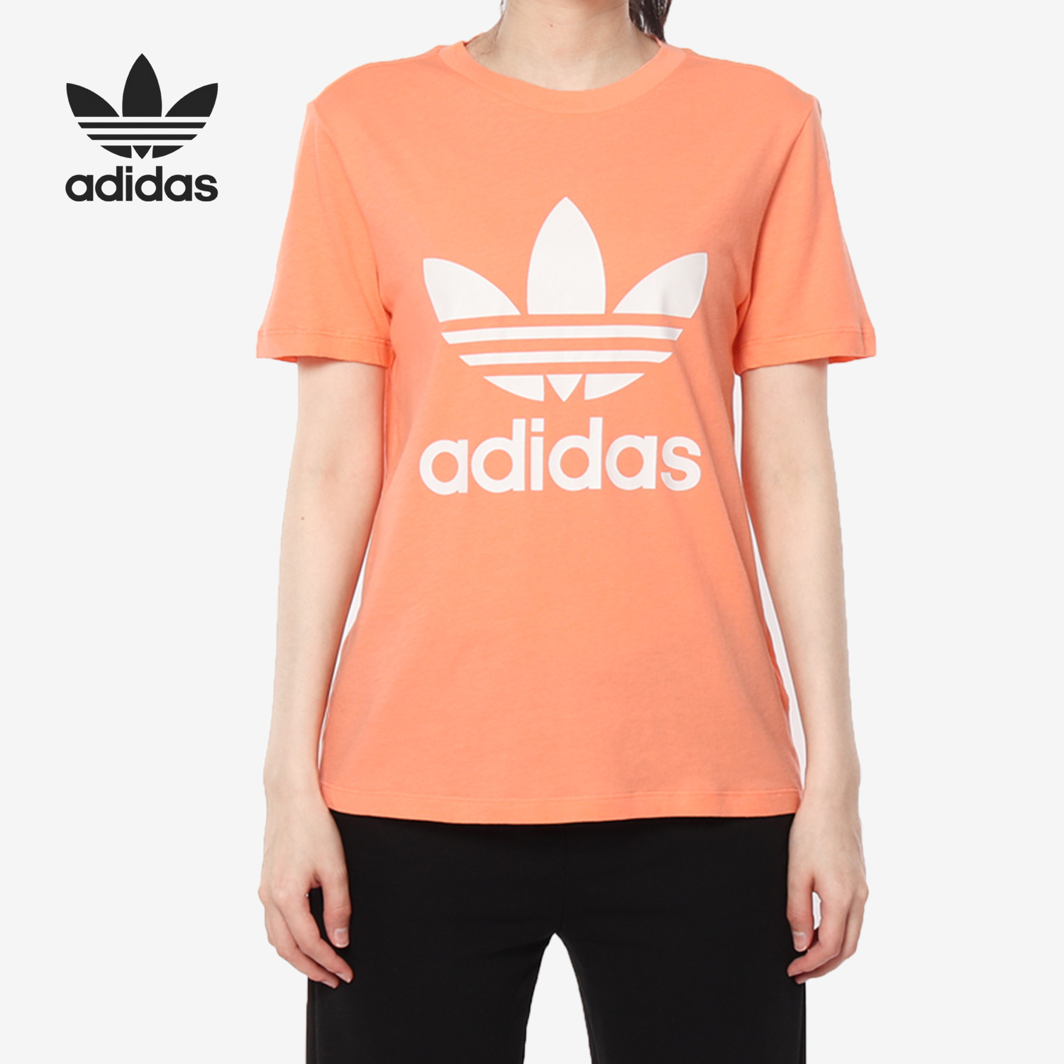 Adidas/阿迪达斯正品 三叶草女子LOGO运动休闲短袖T恤CD6892,运动服/休闲服装,运动T恤,淘宝优惠券,粉丝福利购,淘宝优惠卷