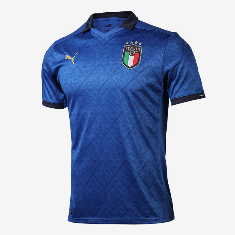 Puma/彪马正品意大利主场球衣男子球迷版短袖足球服T恤 756468-01