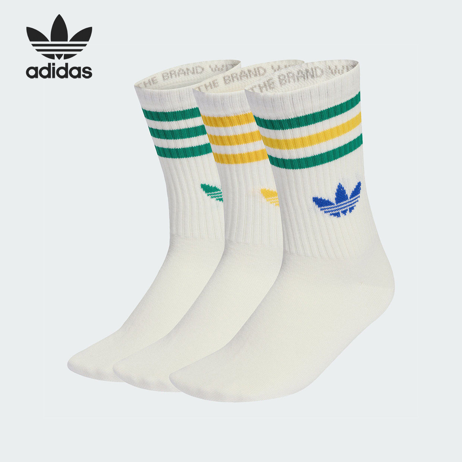 Adidas/阿迪达斯正品四季款三叶草男女款袜子三双装KD8250