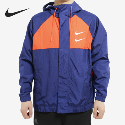 Nike/耐克正品Sportswear Swoosh男士运动防风梭织夹克CJ4889-455