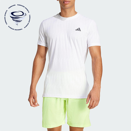 Adidas/阿迪达斯正品夏季男士凉爽网球运动经典修身短袖JF4386