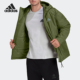 训练健身男子保暖连帽运动棉服H55342 新款 Adidas 阿迪达斯正品
